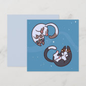Carte de vacances Chats Mignons (Devant / Derrière)