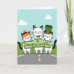 Carte de vacances Chats rayés