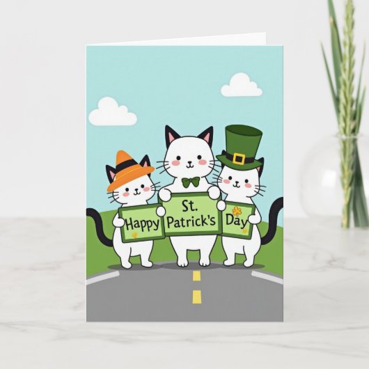 Carte de vacances Chats rayés (Devant)