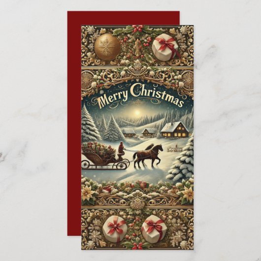 Carte De Vacances Cheer De Leigh À Noël (Devant / Derrière)