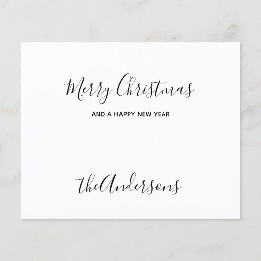 Carte de vacances Cheval de Noël Cheval de budget (Dos)