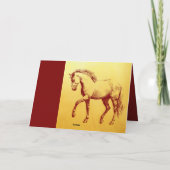 Carte de vacances Cheval de Nouvel An Chinois 2026 (Dos)