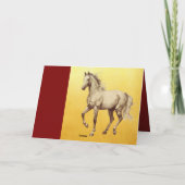 Carte de vacances Cheval de Nouvel An Chinois 2026 (Dos)