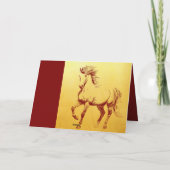 Carte de vacances Cheval de Nouvel An Chinois 2026 (Dos)