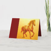 Carte de vacances Cheval de Nouvel An Chinois 2026 (Dos)