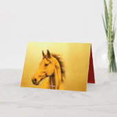 Carte de vacances Cheval de Nouvel An Chinois 2026 (Dos)