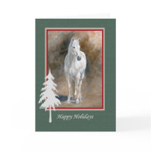 Carte de vacances Cheval gris OTTB