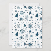 Carte de vacances chic 4 photos en collage bleu (Dos)