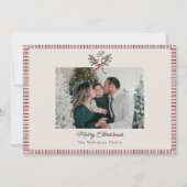 Carte de vacances chic avec monogramme et photo de (Devant)