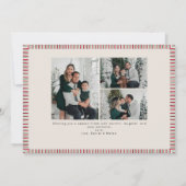 Carte de vacances chic avec monogramme et photo de (Dos)