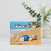 Carte de vacances Christmas Coastal Beach (Debout devant)