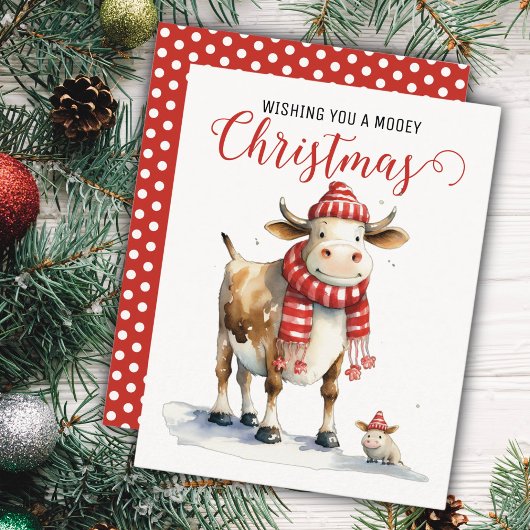 Carte de vacances Christmas Cow Pun