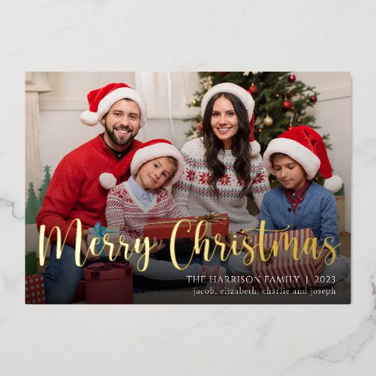 Carte de vacances Christmas Gold Foil (Recto)