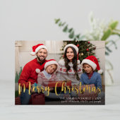 Carte de vacances Christmas Gold Foil (Debout devant)