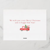 Carte de vacances Christmas Gold Foil (Verso)