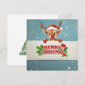 Carte de vacances Christmas Reindeer (Devant / Derrière)