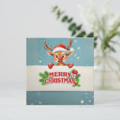 Carte de vacances Christmas Reindeer (Debout devant)