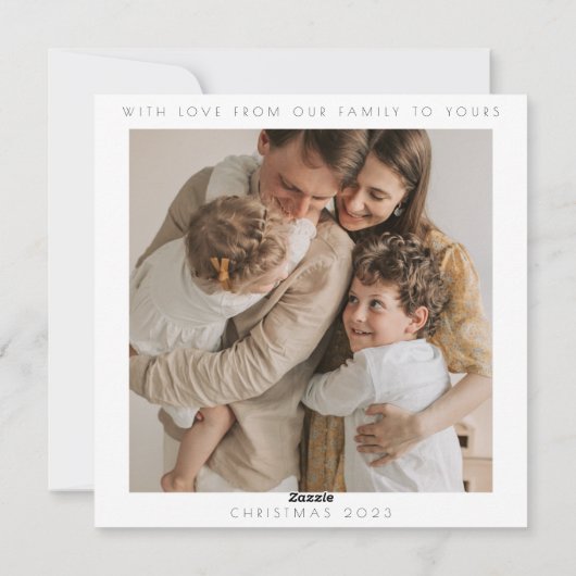 Carte de vacances Christmas Van Flat (Dos)