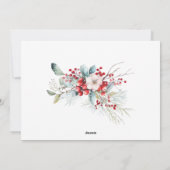 Carte de vacances classique Berries One Photo Holi (Dos)