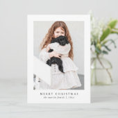 Carte de vacances classique Joyeux Noël Plaid (Debout devant)