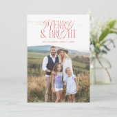 Carte de vacances classique Merry & Bright Photo (Debout devant)