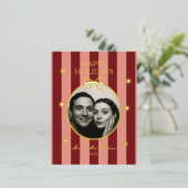 Carte de vacances classique Red Striped (Debout devant)