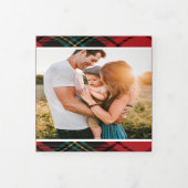 Carte de vacances classique Red Tartan multiphoto (Protection)