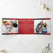 Carte de vacances classique Red Tartan multiphoto (Intérieur)