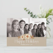 Carte de vacances classique White Poinsettia (Debout devant)