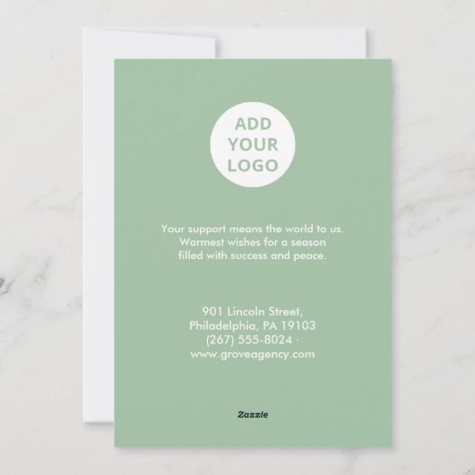 Carte de vacances Clean Script (Dos)