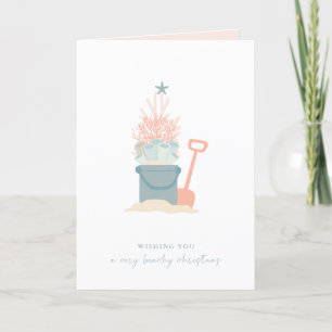 Carte de vacances Coastal Seaside Christmas Tree
