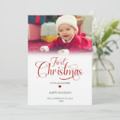 Carte de vacances Coeur de Noël (Debout devant)