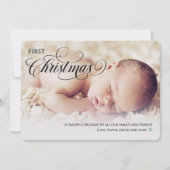 Carte de vacances Coeur de Noël pour bébé (Devant)