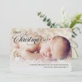 Carte de vacances Coeur de Noël pour bébé (Debout devant)