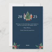 Carte de vacances Collage de photos bleues (Dos)