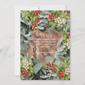 Carte de vacances Collage photo de couronne de Noë (Dos)