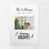 Carte de vacances Collage photo de Noël unique (Page de couverture)