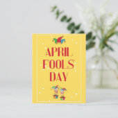 Carte de vacances colorée d'April Fools' Day (Debout devant)