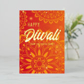 Carte de vacances colorée Diwali Happy (Debout devant)