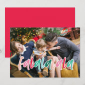 Carte de vacances colorée Falalalala (Devant / Derrière)