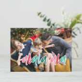 Carte de vacances colorée Falalalala (Debout devant)