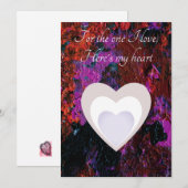 Carte de vacances colorée Valentine Art Flat (Devant / Derrière)