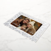 Carte de vacances Cône de pin en feuille métalliqu (Rotation)