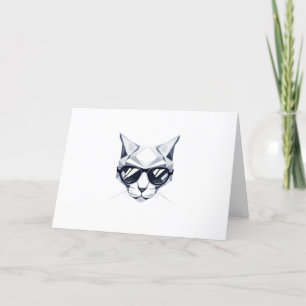 Carte de vacances Cool Cat avec lunettes de soleil