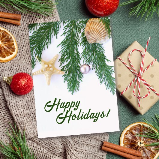 Carte de vacances Coques À feuillage persistant/Me