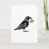 Carte de vacances - Corbeau avec gui (Devant)