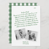 Carte de vacances Coronavirus Script vert (Devant / Derrière)