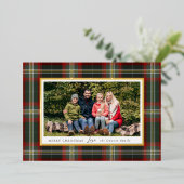 Carte de vacances Cosy Christmas Plaid Foil (Debout devant)