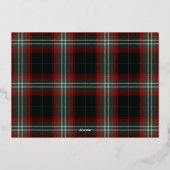 Carte de vacances Cosy Christmas Plaid Foil (Verso)