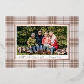 Carte de vacances Cosy Christmas Plaid Foil (Recto)